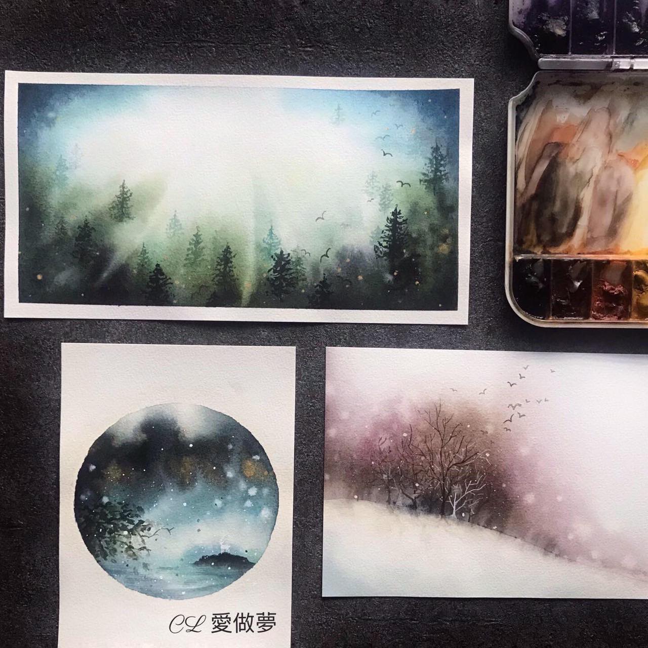 迷霧森林繪畫教學