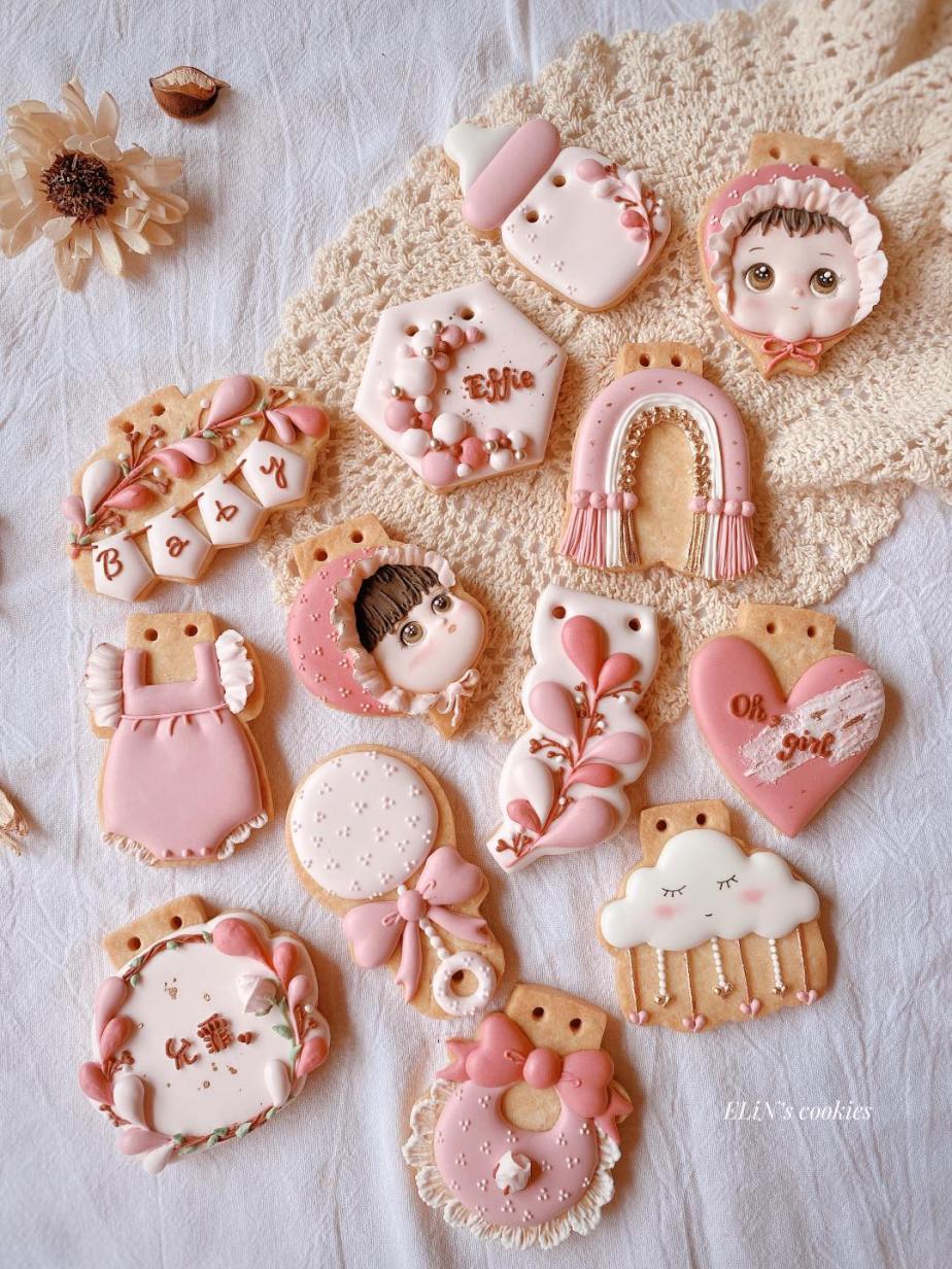 Boho風基礎收涎餅乾學生作品分享