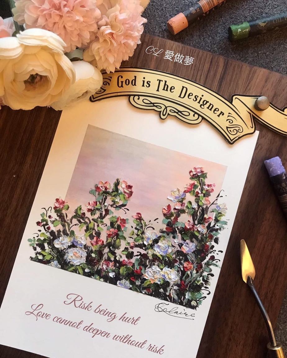 ［油畫棒］台南油畫教學課程悸動